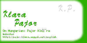 klara pajor business card